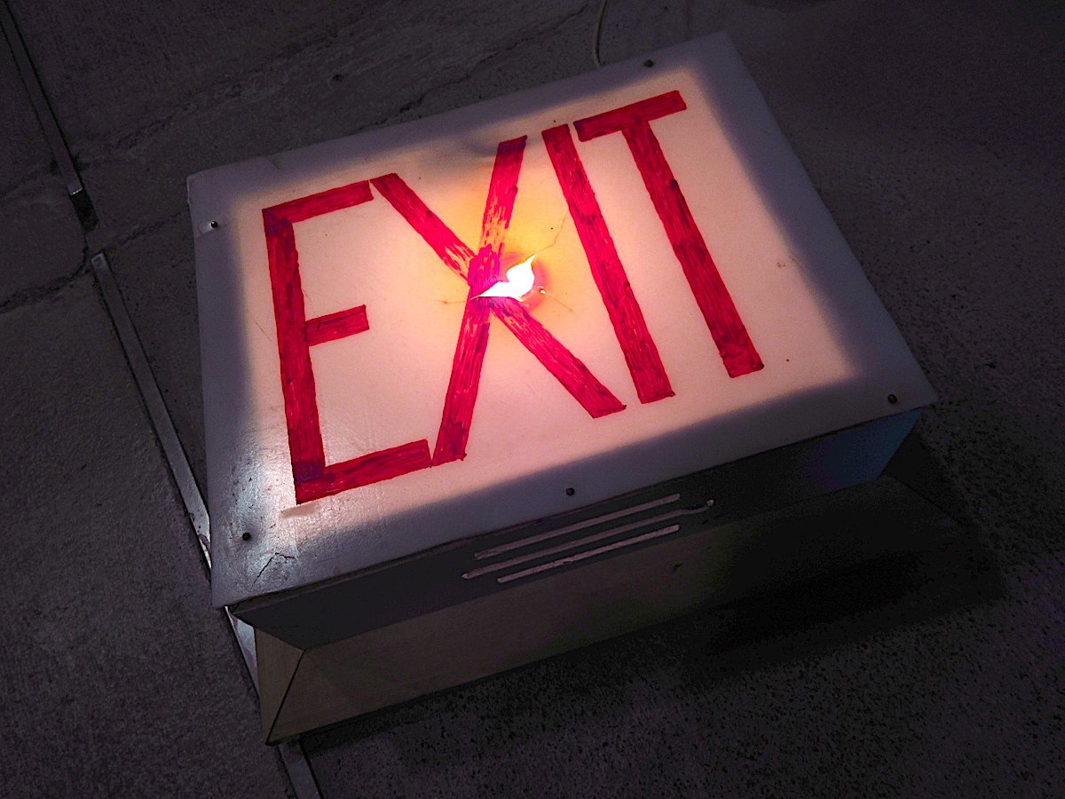 ビンテージ　ライトサイン VINTAGE ANTIQUE EXIT SIGN LAMP ヴィンテージ アンティーク サイン