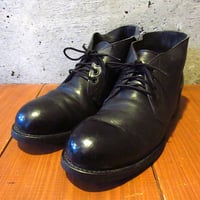 ビンテージ80's●U.S.NAVYチャッカブーツ黒●260510j3-m-bt-27cm古着1980s海軍ミリタリー靴