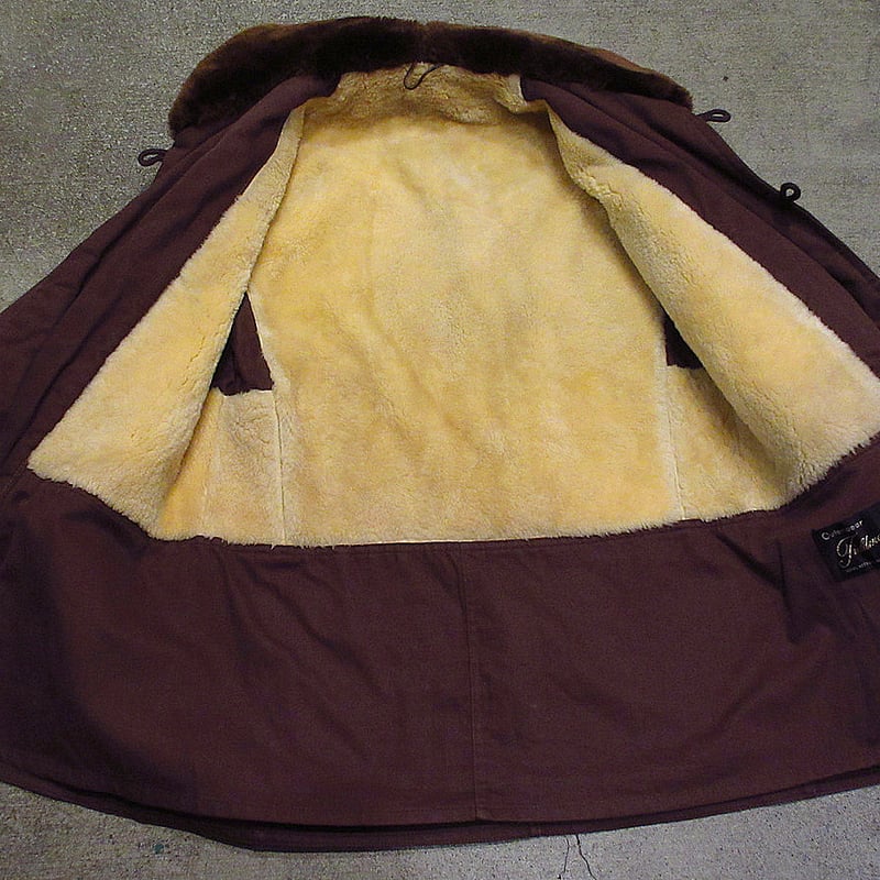 ビンテージ50's○Sears裏地ムートンコットンマッキーノコート茶 ビンテージ50's○Sears裏地ムートンコットンマッキーノコート茶