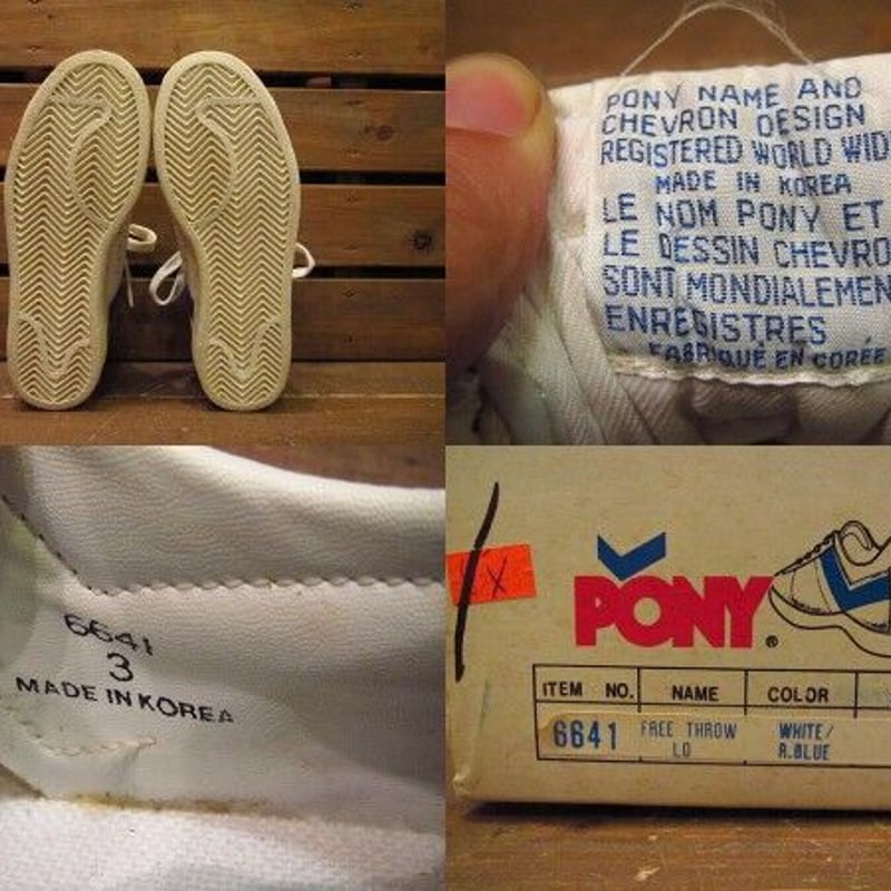 ビンテージ70's○DEAD STOCK PONYレザースニーカーSize3 ビンテージ70's○DEAD STOCK PONYレザースニーカーSize3