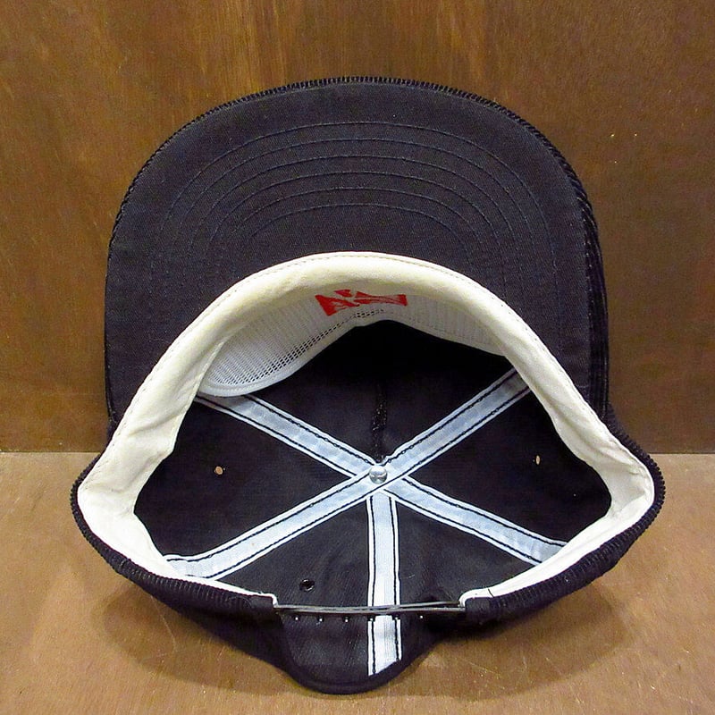 80s New era コーデュロイキャップ Snap-on 黒 USA製 80s カレッジ WEST LIBERTY 刺繍ロゴ スナップバック 黒