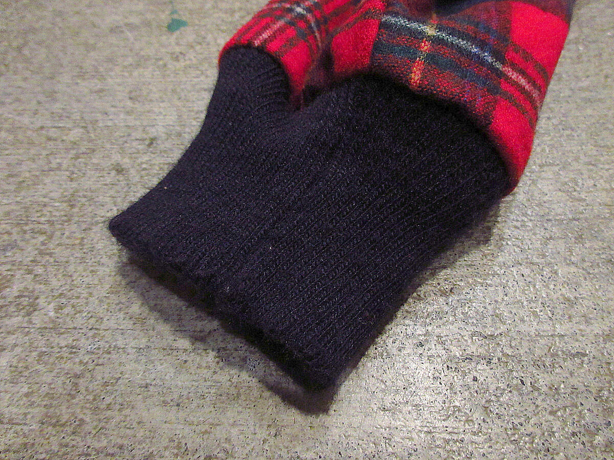 ビンテージ○PENDOLETONウール赤チェックカーディガンsize L○221025m6