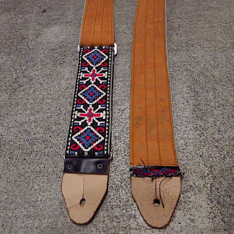 ビンテージ70's○総柄ギターストラップ○221207c1-otclct 1970s雑貨