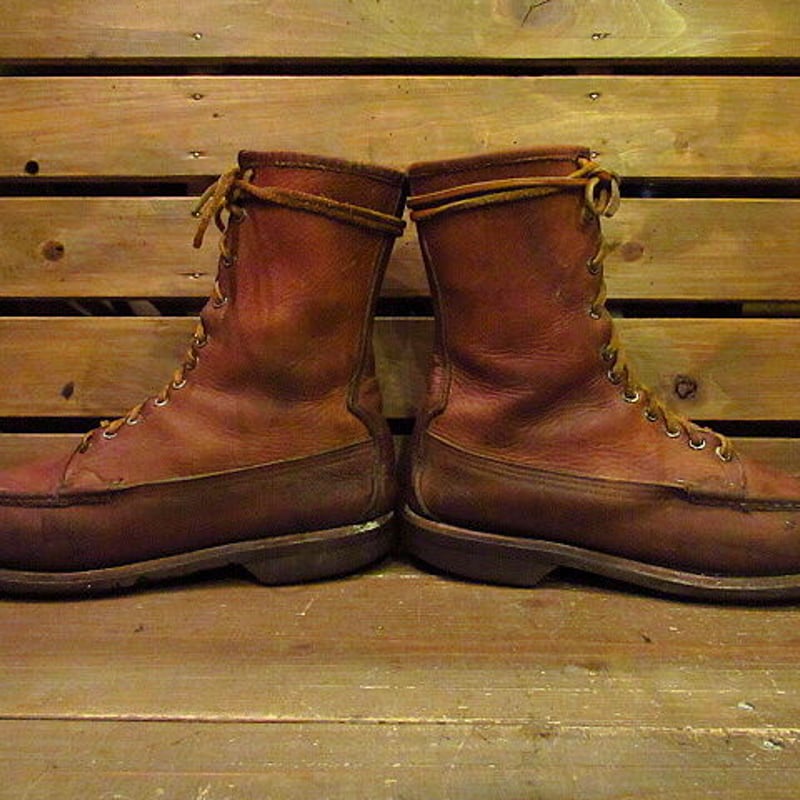 Russell Moccasin Co. ワークブーツ ビンテージ60's70's○W.C.Russell Moccasin Co.青タグ レザーワー