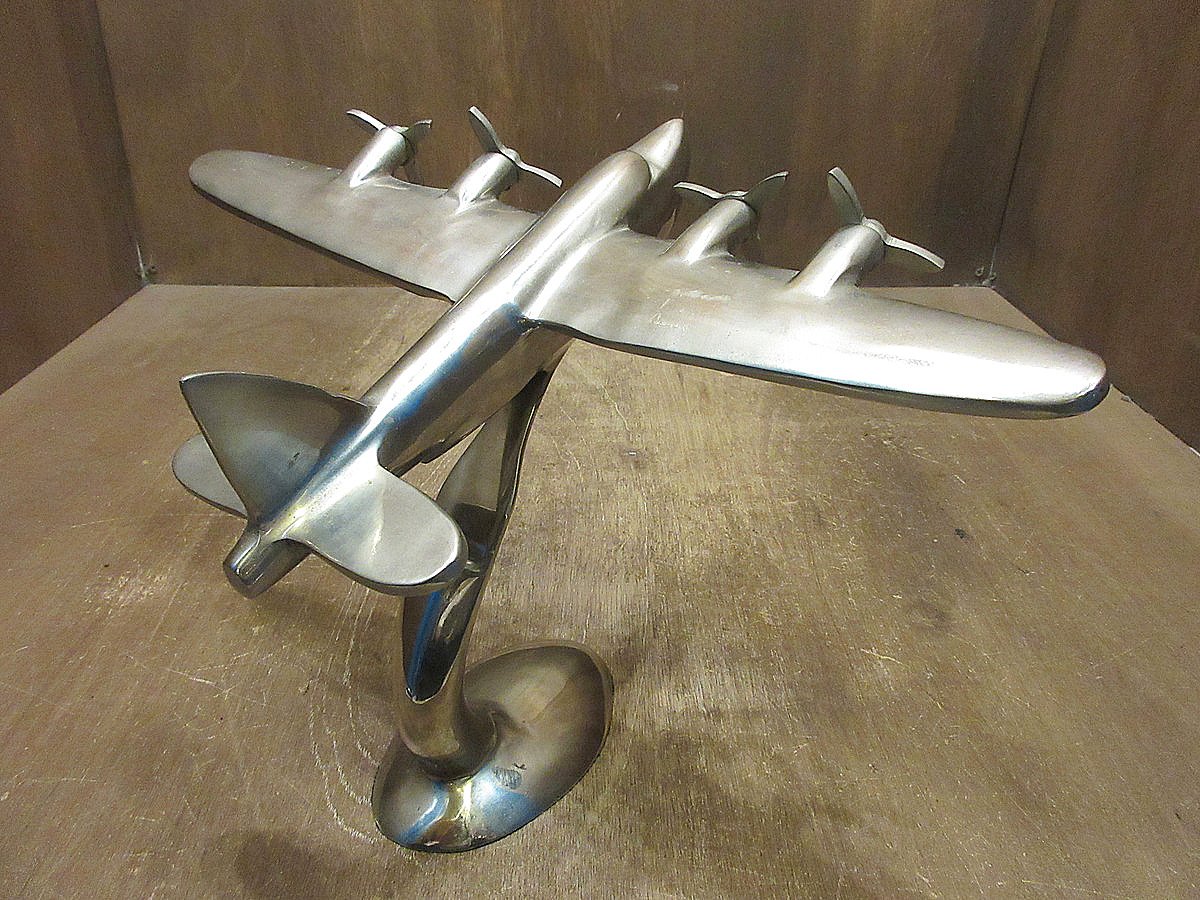 ビンテージ60's○飛行機メタルオブジェ○240924i2-obj置物 ビンテージ60's○飛行機メタルオブジェ○240924i2-obj置物