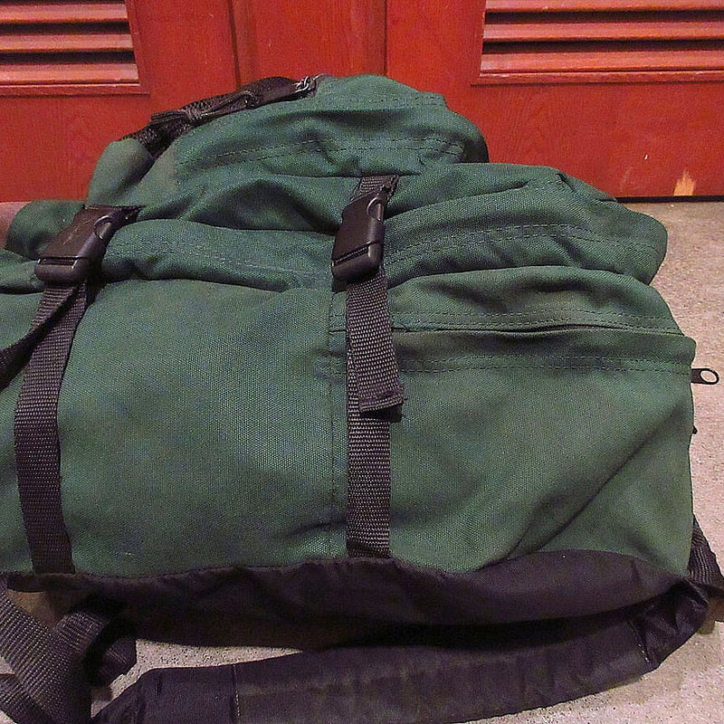MADE IN U.S.A. EASTPAKボトムレザーバックパック深緑○210613f9
