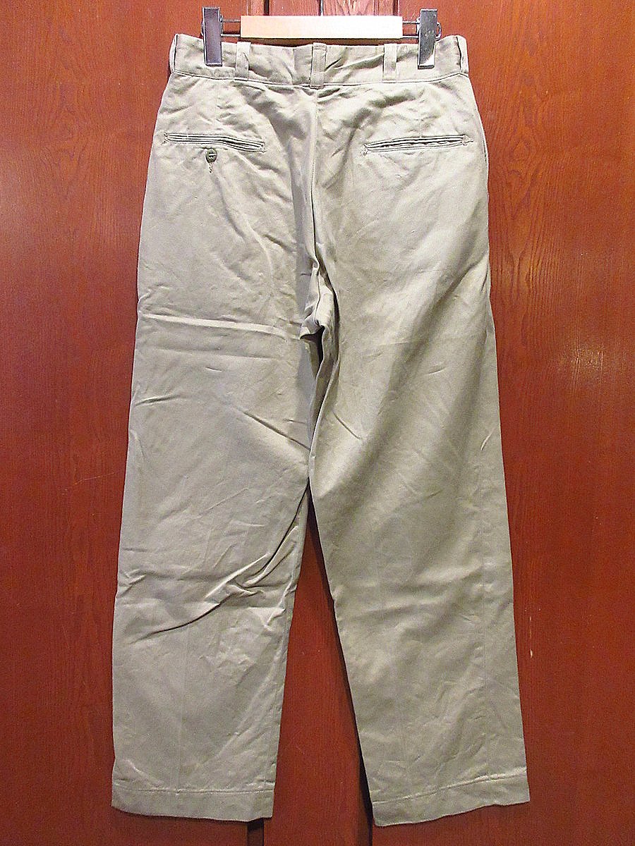 60s US.ARMY ミリタリー チノトラウザー 34×29 60s US MILITARY チノトラウザーズ RAPID ZIP 1969年 チノカーキ