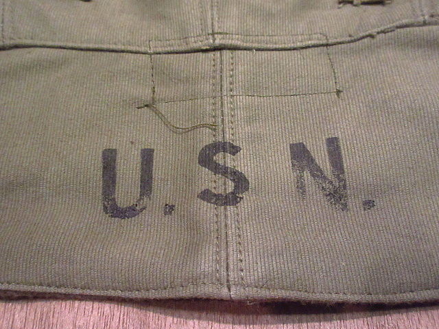 ビンテージ40's○U.S.NAVY N-1 NXsxデッキキャップ7 1/2○200803n