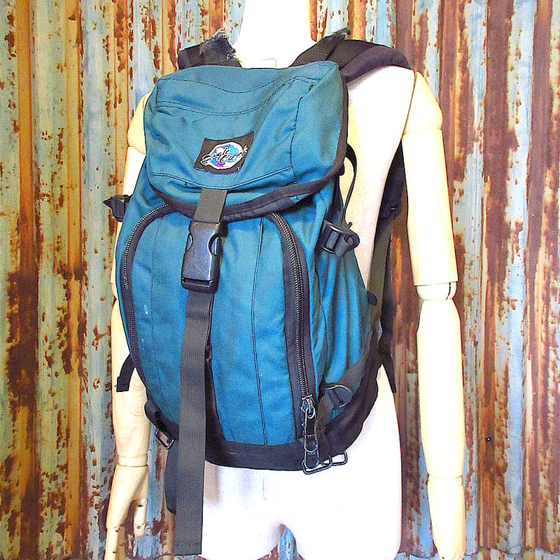 ビンテージ90's○Eagle Creekナイロンバックパック緑○250518k1-bag-b