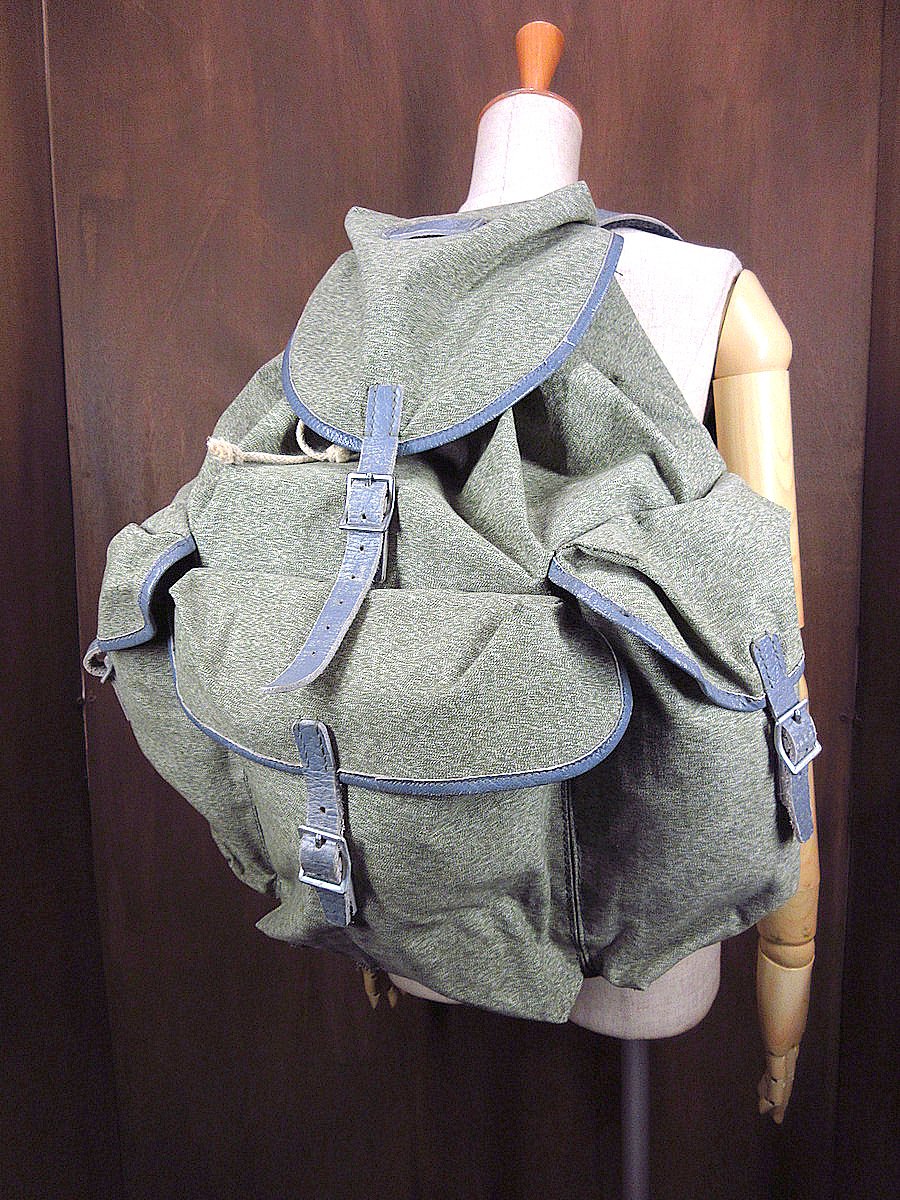 ビンテージ○スイス軍?キャンバスバックパック○240518j5-bag ビンテージ○スイス軍?キャンバスバックパック○240518j5-bag