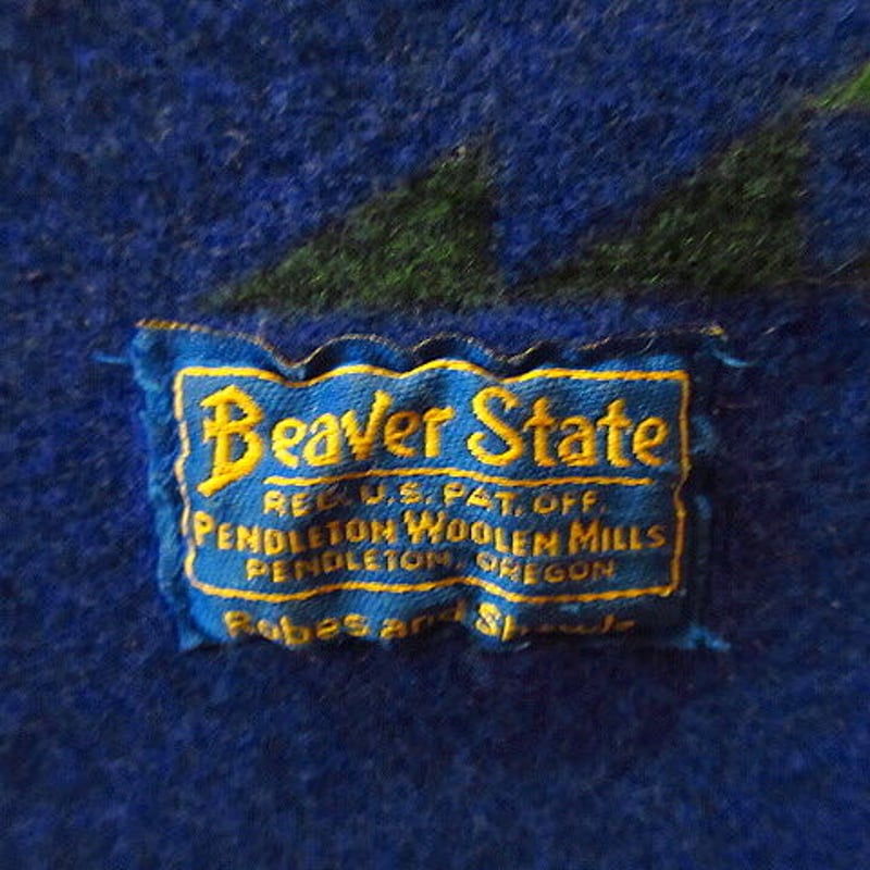 ビンテージ○PENDLETON Beaver Stateネイティブ柄ウールブランケット