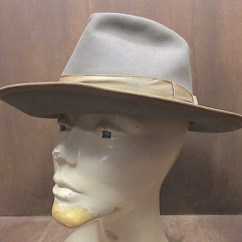 希少　美品　Hardeman フェルトハット　 中折れ　フェドーラハット ビンテージ40's○HARDEMANフェドラハットsize 7 1/8○251023z2-m-