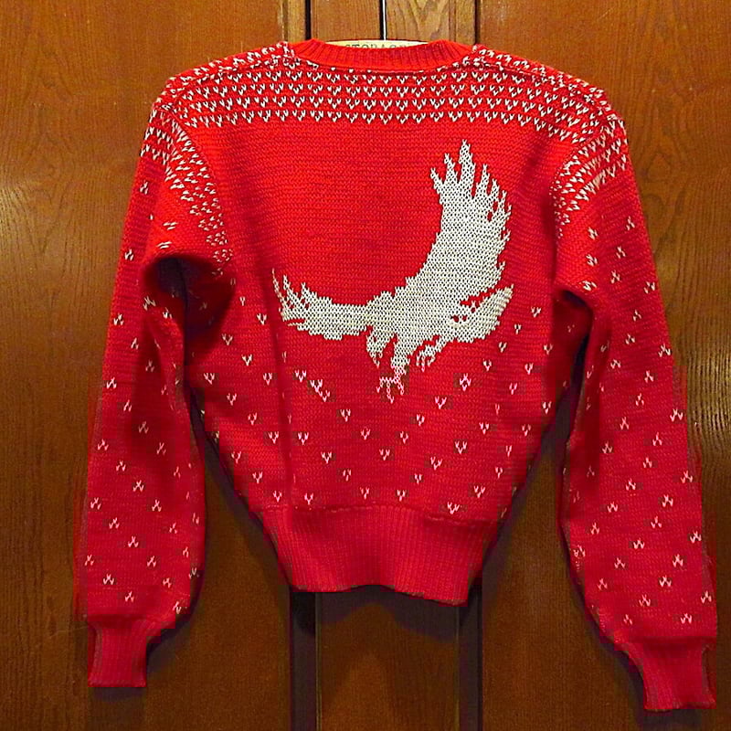 ビンテージ50's○JantzenウールジャガードVネックセーターsize 34