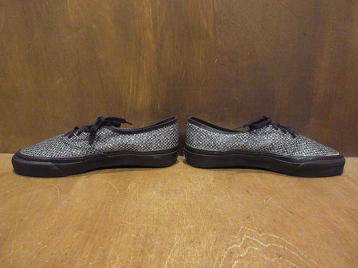 ビンテージ90’s●DEADSTOCK箱付きMADE IN U.S.A. VANSレディースオーセンティック黒×銀size 8●211218s7-w-snk-24cm 1990sヴァンズ ビンテージ90’s●DEADSTOCK箱付きMADE IN U.S.A. VANSレディースオーセンティック黒×銀size 8●211218s7-w-snk-24cm 1990sヴァンズ