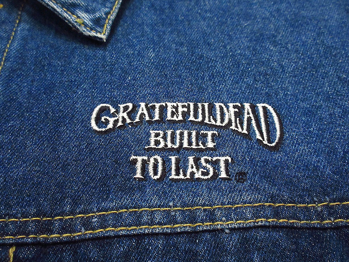 ビンテージ90's○GRATEFUL DEADトランプワッペン付きデニム