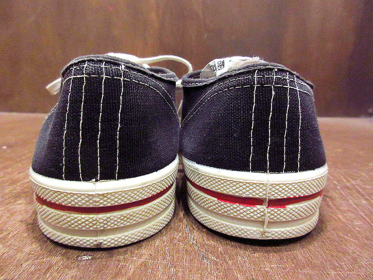 ビンテージ60's○MADE IN U.S.A.キャンバススニーカー黒size 7○23011