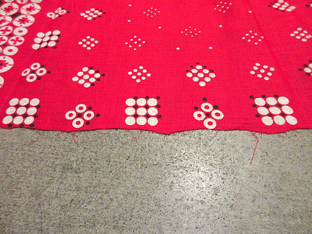 ビンテージ60's○DEADSTOCK FAST COLOR RN14193未裁断バンダナ赤○