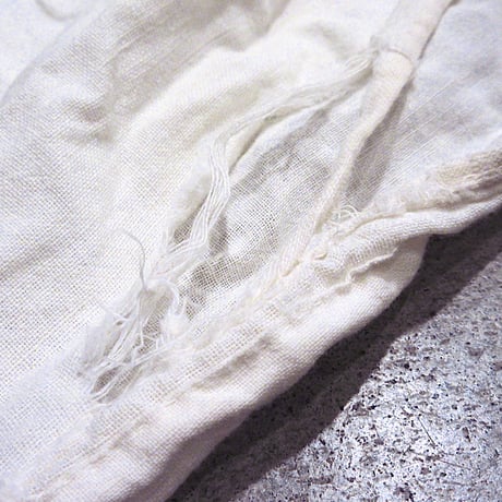 ビンテージ~60's●刺繍入りツートンランドリーバッグ●250729m5-bag-otコットン袋収納インテリア雑貨