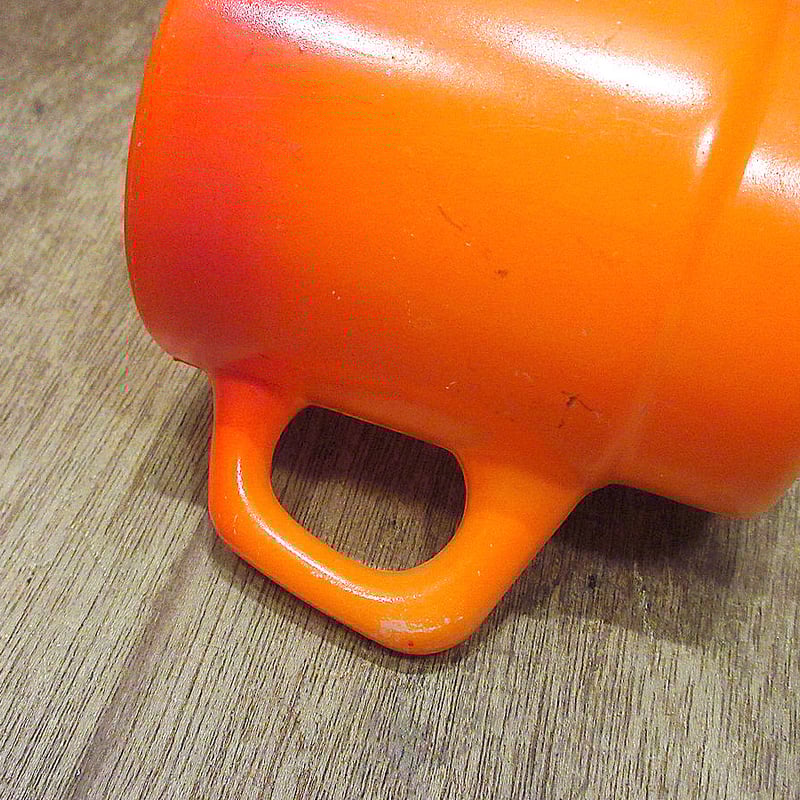 ビンテージ○Fire Kingスタッキングマグ赤×オレンジ○240316j6-frk