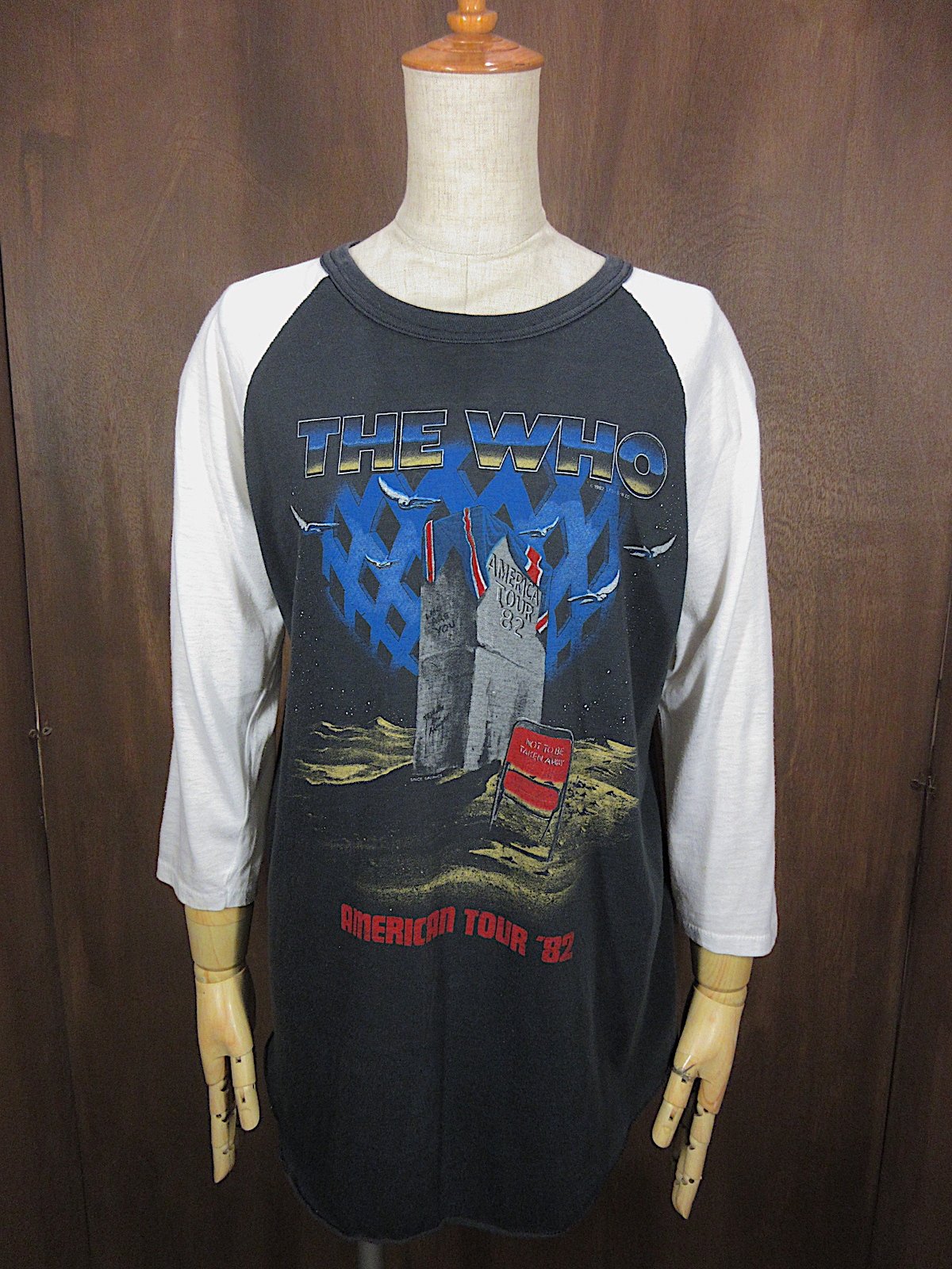 The who ラグランTシャツ 80s USA製 THE WHO AMERICAN TOUR'82 七分袖 ラグラン バンドT