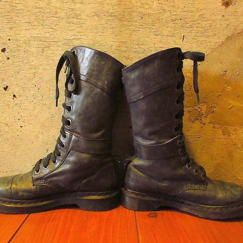 Dr.Martens裏地チェック12ホールブーツ深緑size UK5○231215k6 Dr.Martens裏地チェック12ホールブーツ深緑size UK5○231215k6