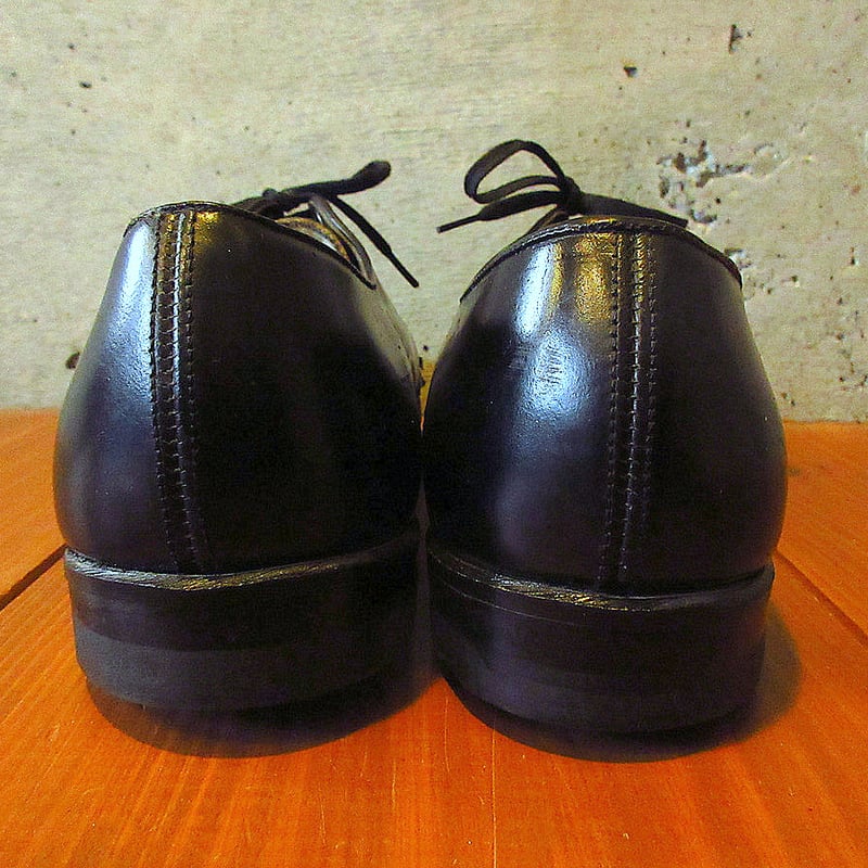 試着交換OK！Mac Phergus　60-70s?Vintage 　ウイングチップ　ビジネスシューズ〈黒/BLACK/ブラック〉size9C　内側Vクリート/メンズ//men's 菅NO.WZG-80 ビンテージ60's70's○DEADSTOCK Randcraft Uチップシューズ 黒 si