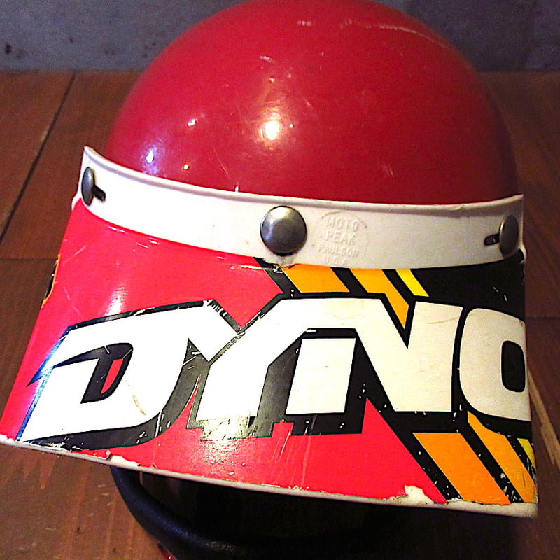 ビンテージ80's○MAXON ATVバイザー付きオフロードヘルメット赤