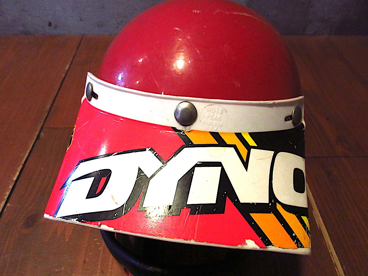 ビンテージ80's○MAXON ATVバイザー付きオフロードヘルメット赤