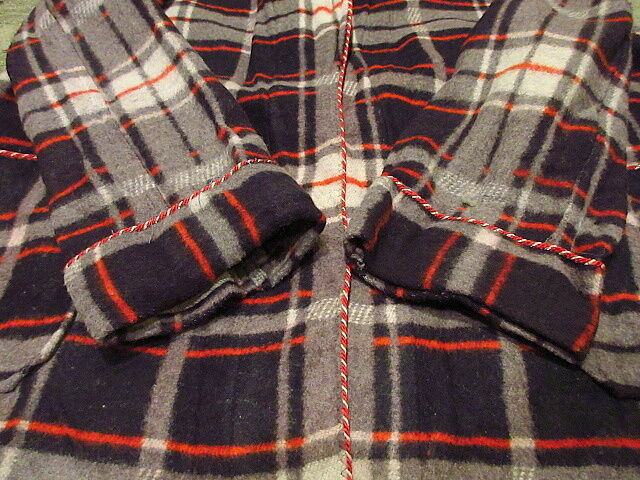 ビンテージ40's○Beaconチェックショールカラーブランケット
