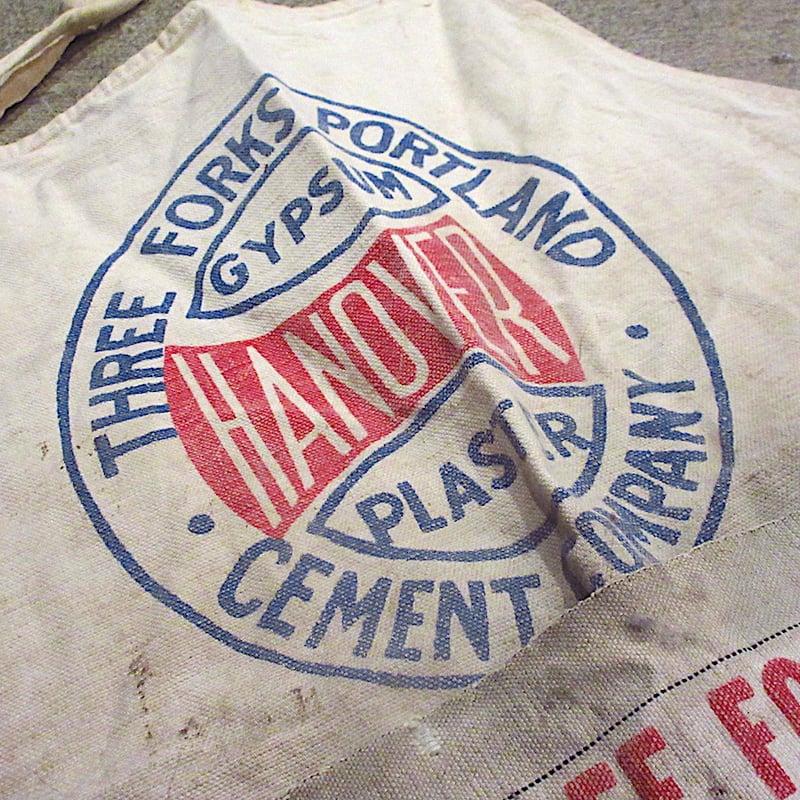 ビンテージ40's○HANOVERキャンバスエプロン生成り○250510m2-apr