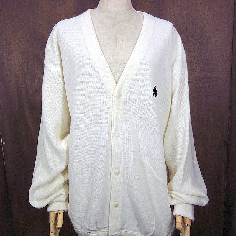 ビンテージ90's○IZOD刺繍入りカーディガン白size XXL○231206j2 ビンテージ90's○IZOD刺繍入りカーディガン白size XXL○231206j2