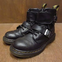 Dr.Martens●キッズストラップ付き8ホールブーツ黒US 1●211101i2-k-bt ドクターマーチン子供靴サイドジップ
