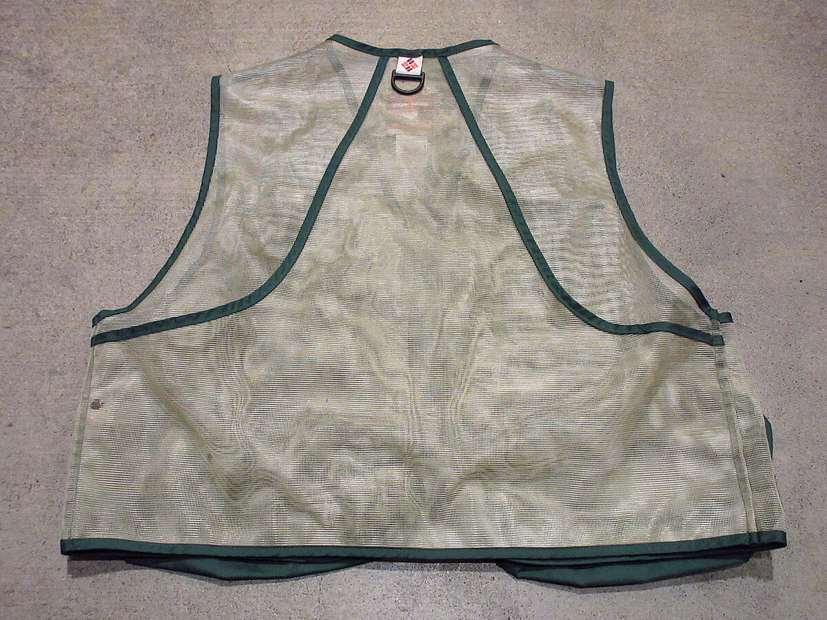 ビンテージ80's○Columbia 茶タグ メッシュフィッシングベスト L