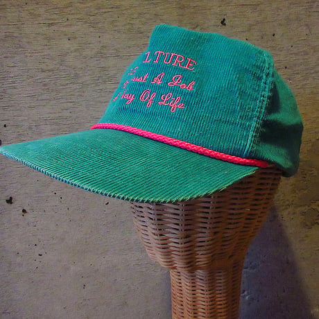 ビンテージ80’s90’s●AGRICULTUREコーデュロイスナップバックキャップターコイズブルー●240324j7-m-cp-bb古着1980s1990s