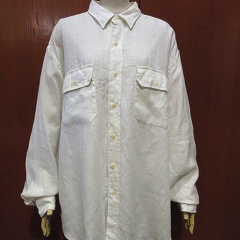 polo ralph lauren 白シャツ　リネン　ラルフローレン　古着 中古・古着通販】POLO RALPH LAUREN (ポロ・ラルフローレン