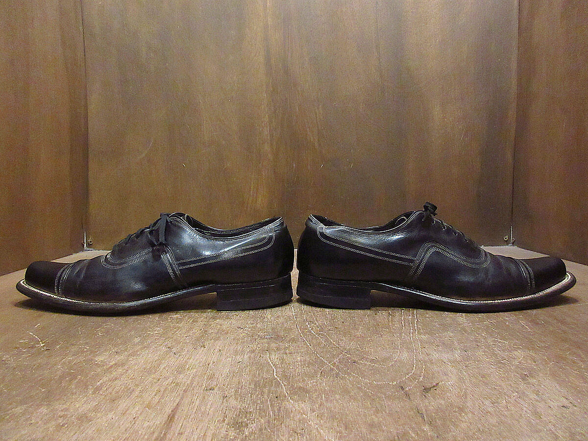 ビンテージ40's50's○FLORSHEIMキャップトゥシューズ黒