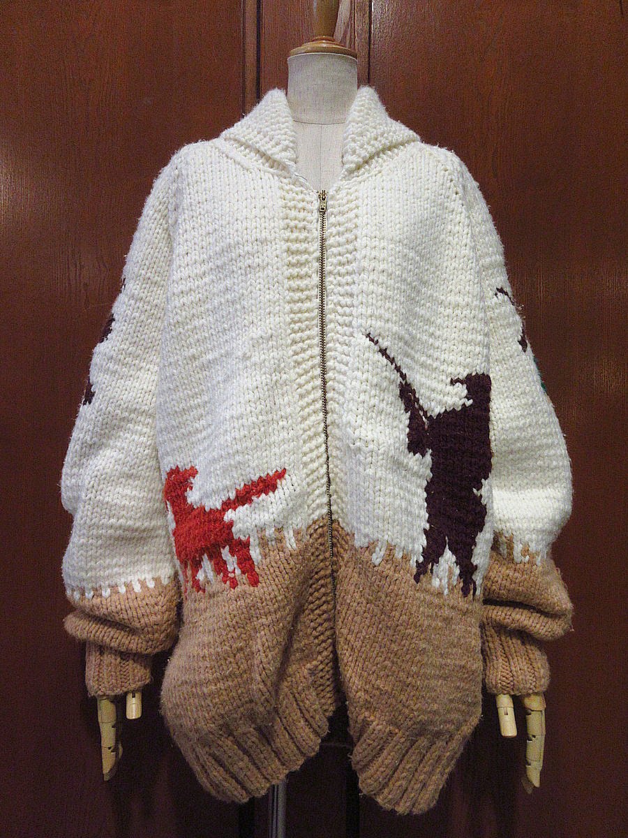 60'S ショールカラー カウチンニット カーディガン