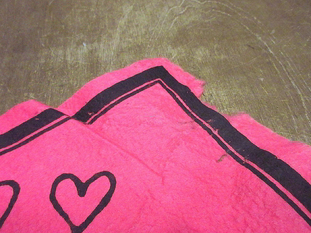 ビンテージ70's○WODSTOCK1974年フェルトカレンダーピンク