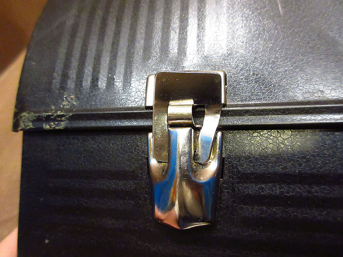 ビンテージ○Thermosメタルランチボックス黒○210411n5-bxs サーモス