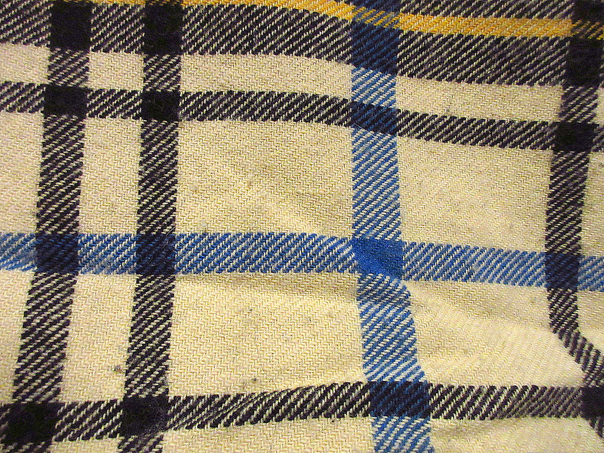 70s ビンテージ ウール ブランケット チェック  キャンプ 毛布 寝具