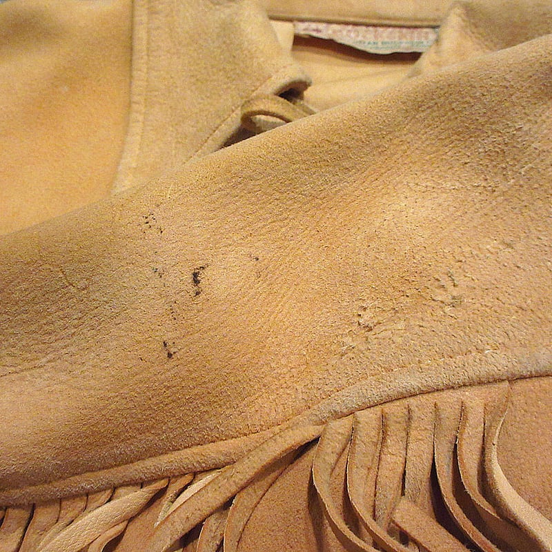 ビンテージ~70's○BERMAN BUCKSKIN CO.ディアスキンスウェードフリンジ