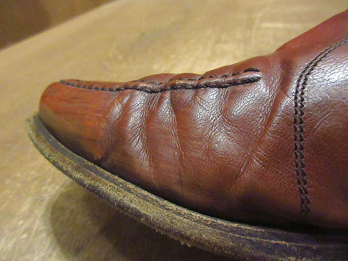 ビンテージ70's○FLORSHEIMサイドジップブーツ赤茶size 9 1/2 E ビンテージ70's○FLORSHEIMサイドジップブーツ赤茶size 9 1/2 E