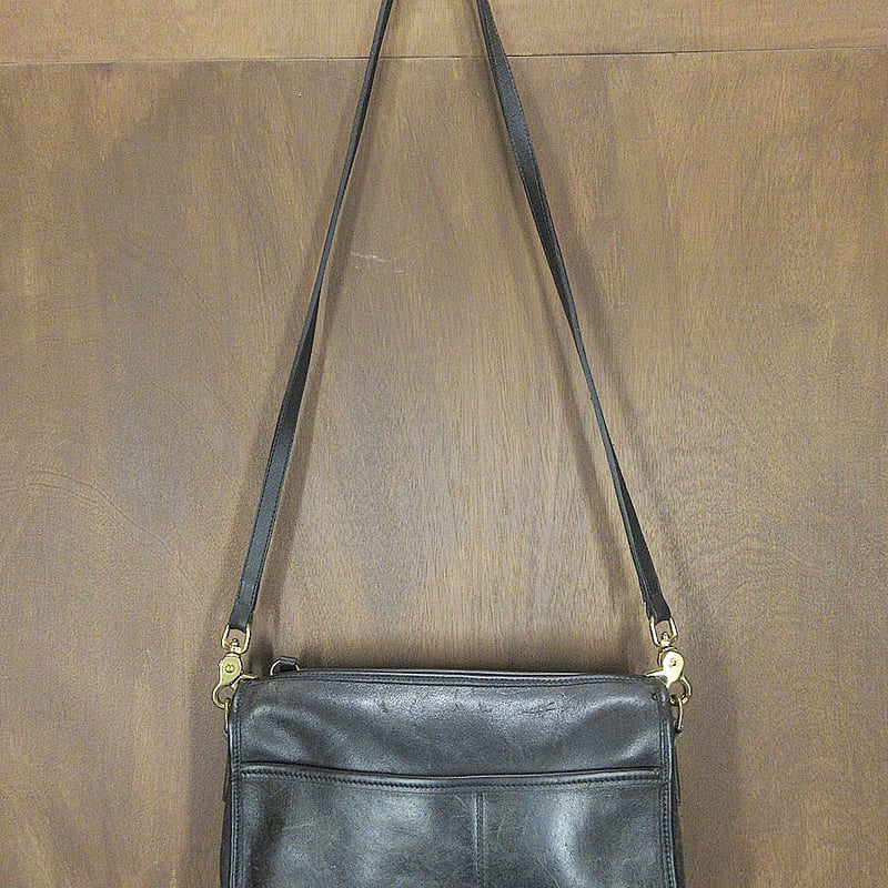 オールドコーチレザーショルダーバッグ黒○230914j4-bag-shd古着カバン