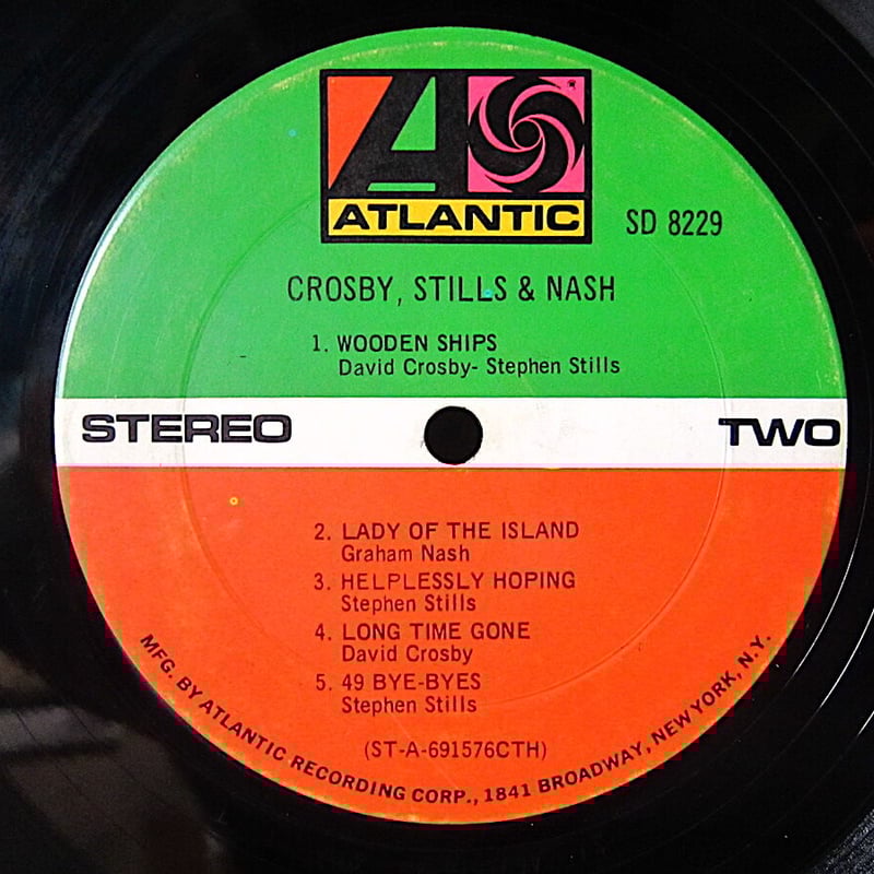 CROSBY, STILLS & NASH ATLANTIC SD-8229○211102t1 CROSBY, STILLS & NASH ATLANTIC SD-8229○211102t1