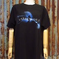 ビンテージ2000’s●UNBREAKABLEプリントTシャツ黒size L●260619d4-m-tsh-ot古着メンズトップス映画アンブレイカブルムービーT