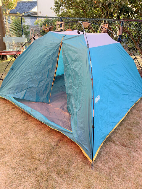 ビンテージ○KELTY RIDGEWAY ナイロンドームテント水色