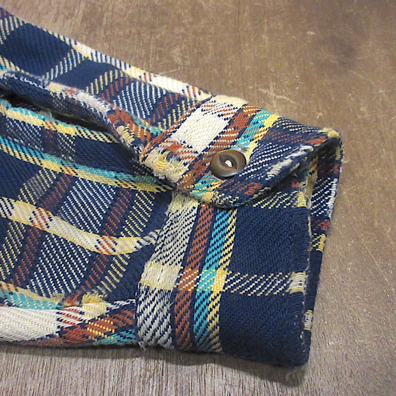 ビンテージ70's○BIG MACチェックヘビーネルシャツsize XL○241107z1-m