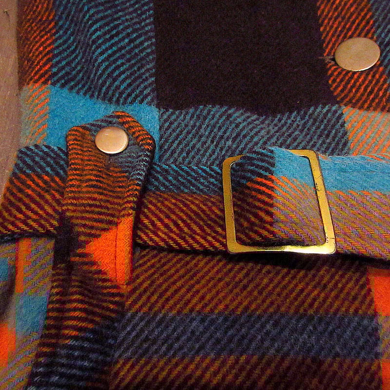 ビンテージ60's70's○Sharpeesレディースチェックウールコート