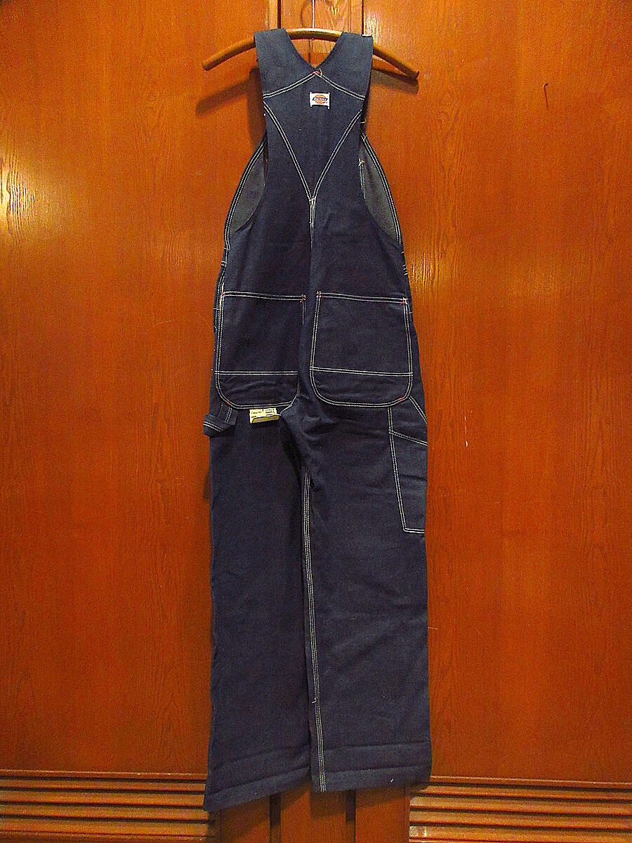 ビンテージ70's○DEADSTOCK DickiesデニムオーバーオールW30L30○230