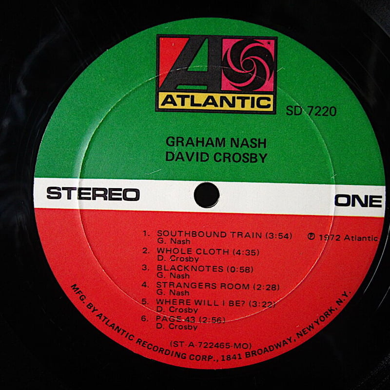 Graham Nash/David Crosby ATLANTIC SD 7220○22012...